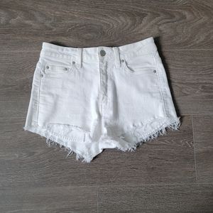 Aritzia Talula White Denim Shorts - Size 26